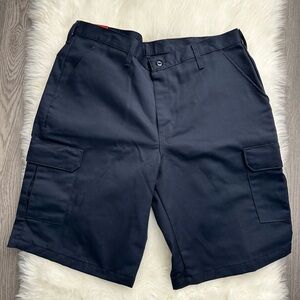 Red Kap Men's Navy Cargo Shorts with Utility Pockets